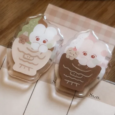 Schattige Epoxy Acryl Binder Clip Set Creatieve Cartoon Snack Dier Memo Clip Student Kantoorartikelen Bureaublad Ornament
