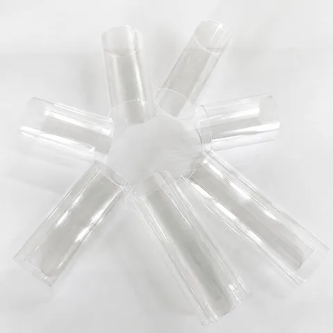 Transparent PET Plastic Tape Storage Tube Washi Tape Dispenser Roller Clear Round Packaging Tube For Stationery Craft Organizing