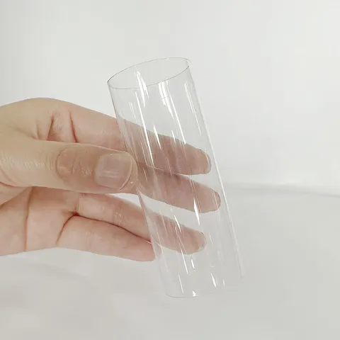Transparent PET Plastic Tape Storage Tube Washi Tape Dispenser Roller Clear Round Packaging Tube For Stationery Craft Organizing