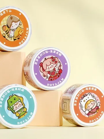 Leuke Cartoon Washi Papier Stickers Rol Decoratieve Sealing Stickers Voor DIY Dagboek Scrapbooking Schrijfwaren Kantoor