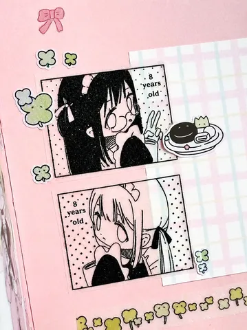 Radio Maid Cafe Anime Washi Tape En PET Tape Flitssand Decoratieve Scrapbooking Journaling Tape DIY Knutselbenodigdheden