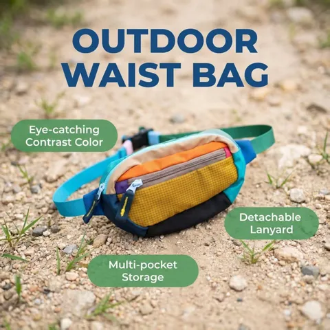 Unisex Wasserdichte Nylon Gürteltasche Modisch Sportlich Farblich Abgesetzt Umhängetasche Outdoor Reise Brusttasche