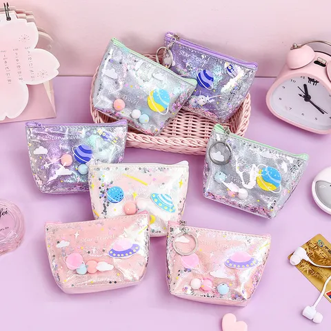 Ins Treibsand Laser Kosmetiktasche Wasserdicht Transparent Make-up Tasche Tragbar Reise Aufbewahrung Organizer Federmäppchen