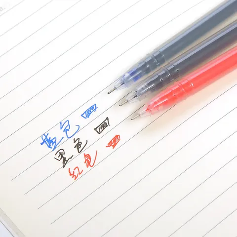 Große Kapazität Gelstift Nadelspitze Glattes Schreiben Schwarz Rot Blau Flüssige Tinte Stifte Für Büro Schule Schüler Schreiben