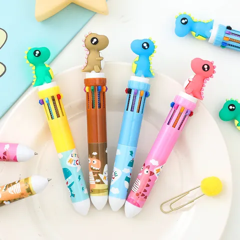 Süßer Cartoon Dinosaurier Flamingo Einhorn Mehrfarbiger Kugelschreiber Druckkugelschreiber Schüler Schreibwaren