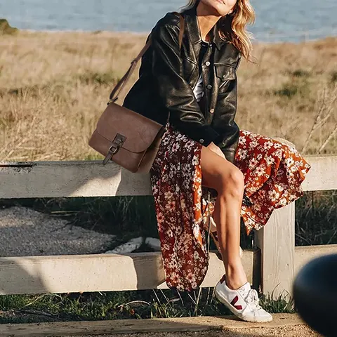 Vintage PU Δερμάτινη Τσάντα Crossbody για Γυναίκες Μεγάλης Χωρητικότητας Τσάντα Messenger Casual Τσάντα Ώμου Πολλαπλών Θυρίδων Retro Τσάντα