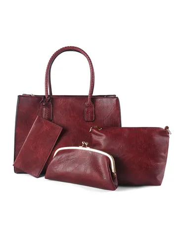 Γυναικεία Μόδα Μεγάλη Χωρητικότητα Tote Bag Set Δερματίνη PU Τσάντα Χεριού Χιαστί Casual Commuting Τσάντες