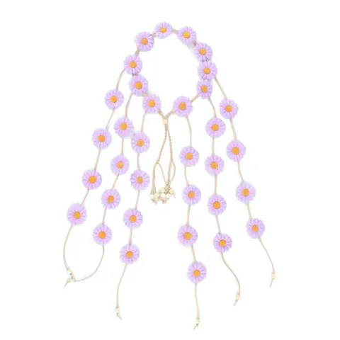 Bohemian Daisy Flower Tassel Headband Vacation Beach Hair Accessories For Women