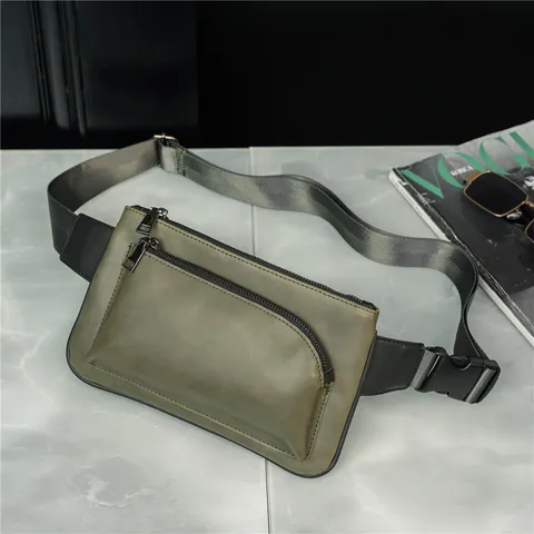 Men's Chest Bag PU Leather Waterproof Casual Crossbody Sling Bag Urban Minimalist Fashion Waist Bag For Travel