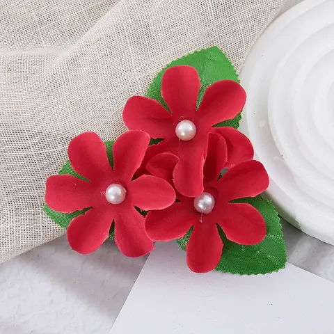 Artificial Pearl Floral Hair Clip Simulated Flower Hair Accessories Side Clip For Women And Kids