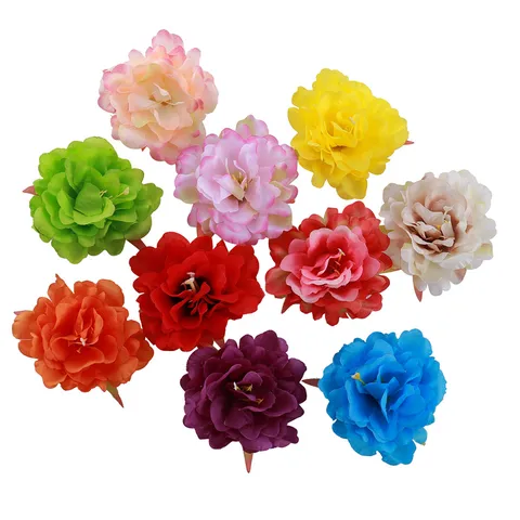 Retro Chinese Style Peony Flower Hair Clip Polyester Simulation Floral Hairpin Beach Vacation Women Hair Accessories