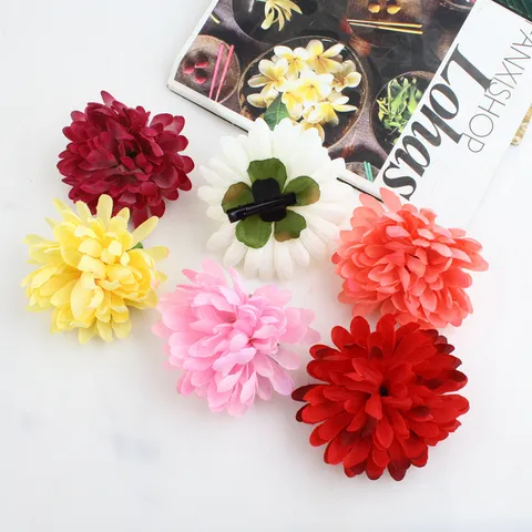 Ins Pastoral Style Sweet Daisy Hair Clip Fabric Chrysanthemum Hairpin Women Floral Hair Accessories Daily Headwear