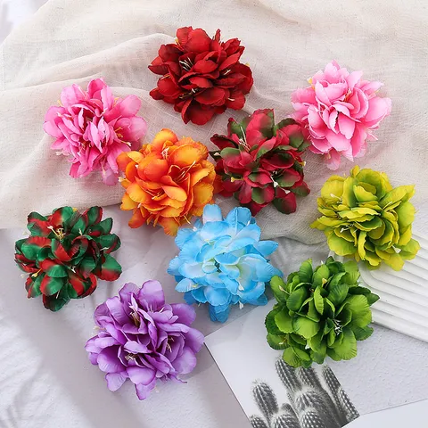 Bohemian Hawaiian Beach Vacation Fabric Orchid Artificial Flower Hairpin Women Floral Headwear Fashion Hair Accessories