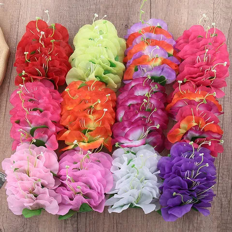 Bohemian Large Artificial Flower Hair Clip Ethnic Hanfu Hair Accessories Women Vacation Floral Hair Styling Jewelry