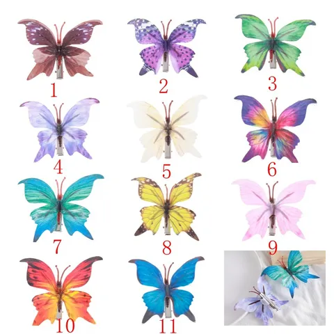 Handmade Fabric Butterfly Hairpin Dreamy Net Yarn Hair Clip Fairy Style Cute Headwear Hair Accessories For Women And Girls
