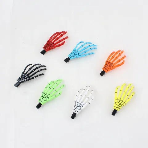 Halloween Gothic Skeleton Hand Hair Clip Resin Plastic Hairpin Horror Party Decorative Hair Accessories For Women