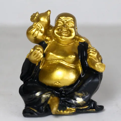 Smiling Maitreya Buddha Figurine Resin Budai Monk Statue Desktop Ornament Home Office Decor Lucky Feng Shui Sculpture