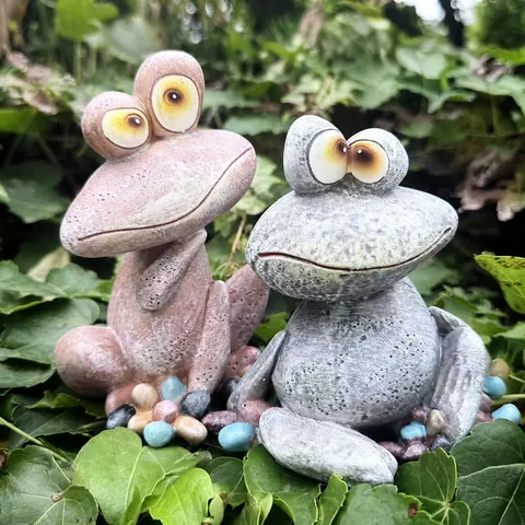 Funny Resin Frog Statue Outdoor Garden Decor Cute Animal Figurine Yard Ornament Sculptures For Indoor Home Decoration