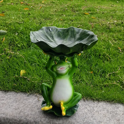 Garden Resin Animal And Angel Figurine Statue Outdoor Yard Lawn Decoration Frog Bird Feeder Rabbit And Fairy Ornament