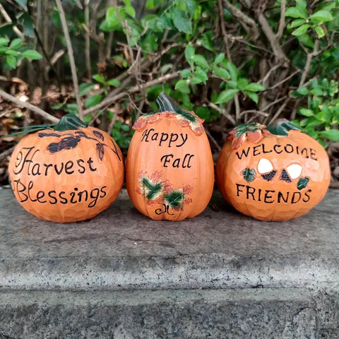 Halloween Harvest Pumpkin Resin Ornament Festival Desktop Table Decoration Sandbox Accessory Home Decor