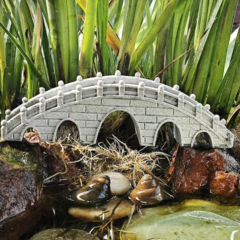 Resin Arch Bridge Fish Tank Decoration Miniature Rockery Landscape Ornament For Aquarium Tea Tray Decor