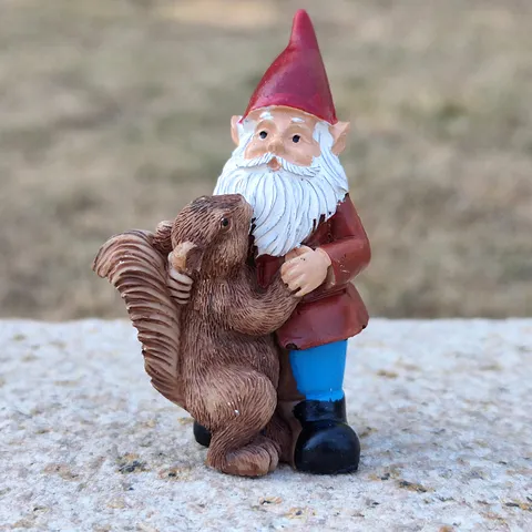 Garden Gnome Resin Figurine Miniature Elf Statues Desktop Ornaments Micro Landscape Sandbox Props Home Decor Gift