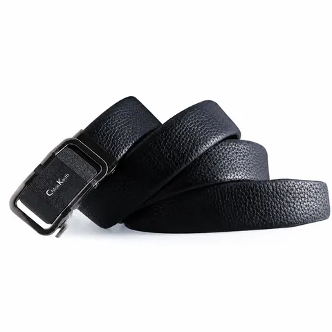 Herren Business Casual Ledergürtel Automatische Schnalle Legierung Metall Gürtel Rindsleder