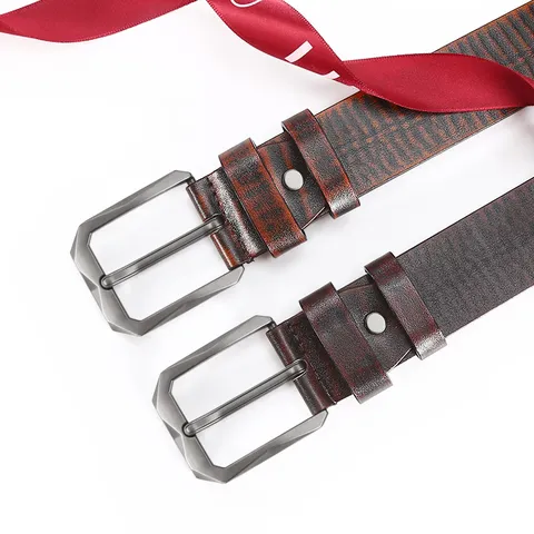 Ceinture Rétro Business Casual pour Hommes en Cuir TPU avec Boucle à Ardillon en Alliage Mode Ceinture pour Hommes