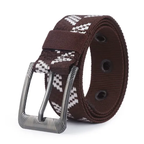 Herren Taktischer Nylon Gürtel Casual Outdoor Reisen Gewebter Bund Mit Langlebiger Metalldornschließe