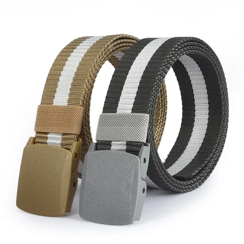 Unisex Outdoor Casual Nylon Gurtband Gürtel Plastik Schnalle Schnelltrocknend Gürtel Für Damen Herren Tägliche Kleidung Zubehör
