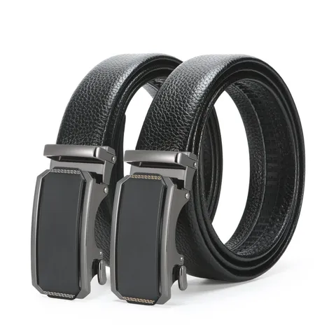 Herren Echtleder Gürtel Business Casual Automatische Schnalle Rindsleder Gürtel Mode Metallschnalle Bund Für Herren