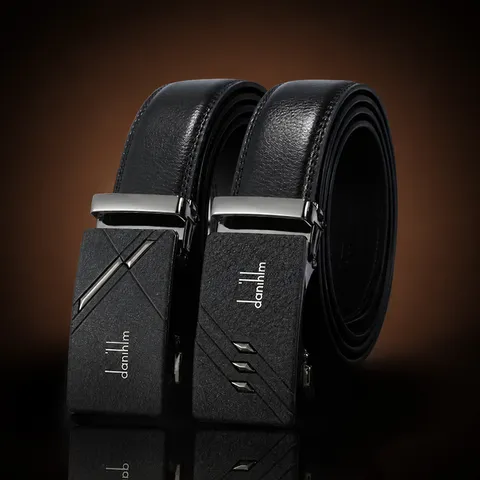Herren Echtes Leder Automatische Schnalle Business Lässig Gürtel Metall Ratgeber Kleidergürtel Für Herren Mode Accessoires