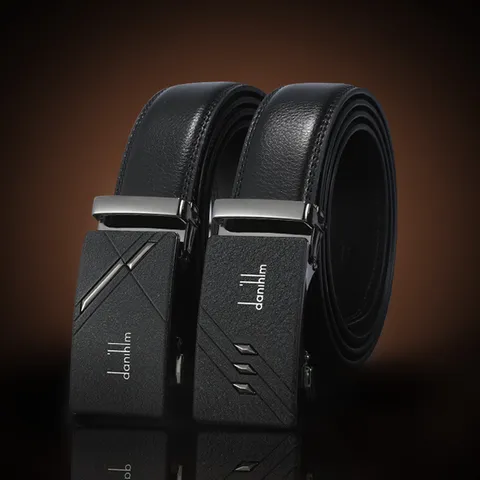 Herren Echtes Leder Automatische Schnalle Business Lässig Gürtel Metall Ratgeber Kleidergürtel Für Herren Mode Accessoires
