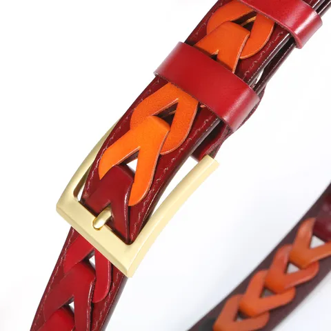 Herren Vintage Gewebtes Ledergürtel Lässiger Retro Geflochtener Gurt Mit Legierungs-Dornschließe Modischer Taillengürtel Für Hosen