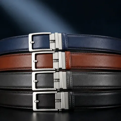 Herren PU Leder Automatik Schnalle Gürtel Lässig Business Mode Taillengürtel Mit Legierung Schnalle Für Tägliche Kleidung