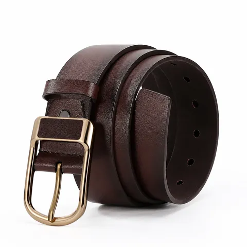 Cinturón de Negocios Casual de Moda Retro para Hombre de Cuero TPU Hebilla de Perno Ovale Hebilla de Metal Cinturón Versátil