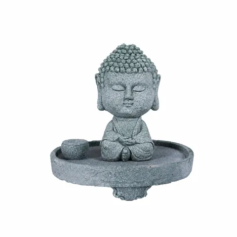 Zen Sandstone Incense Burner Holder Meditation Buddha Monk Figurine Aromatherapy Incense Stick Base Home Decor