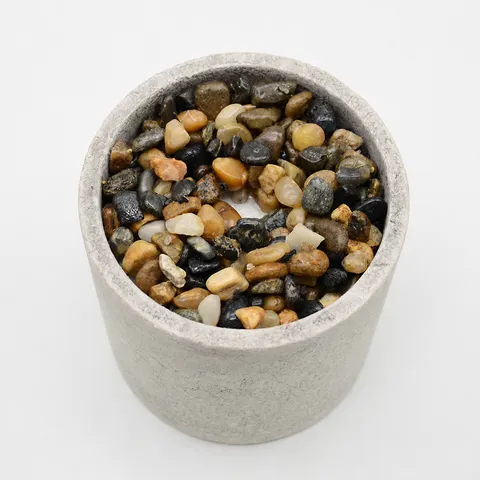 Vaso da Fiori per Piante Artificiali Contenitore Floccato in Polpa Bonsai Succulenta Piccolo Desktop Decorazione Rustica per la Casa Vaso di Ciottoli