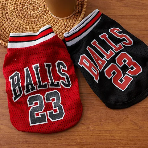 Summer Breathable Mesh Pet Vest Small Dog Basketball Style Sleeveless Shirt Puppy Apparel Comfortable Sporty Outfit