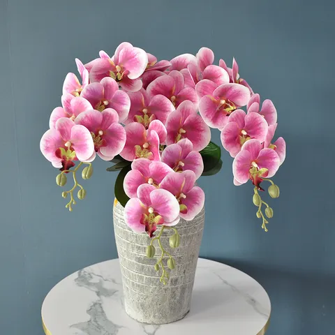Artificial Phalaenopsis Orchid Single Branch Silk Flower For Wedding New Year Home Decor Floral Arrangement