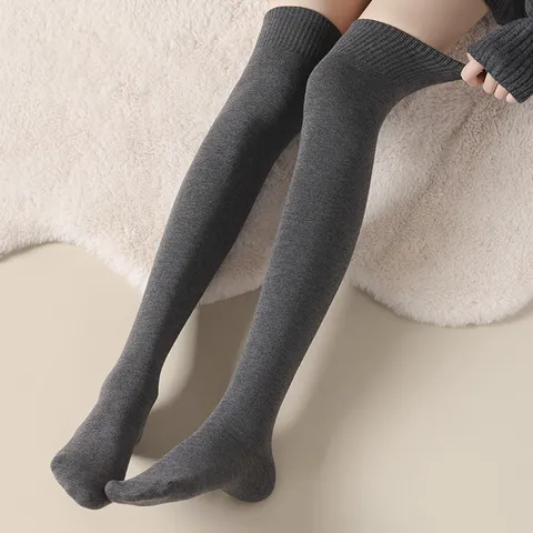 Damen Winter Warm Über Dem Knie Wolle Lange Socken Verdickte Oberschenkelstrümpfe Für Kaltes Wetter Tägliche Kleidung