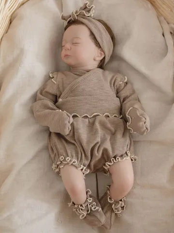 Infant Baby Girl Autumn Clothing Set Long Sleeve Top And High Waist Shorts Headband