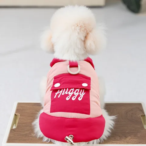 Small Dog Winter Vest Warm Fleece Dog Clothes Turtleneck Puppy Coat With D-Ring And Pocket Pet Apparel Outfit