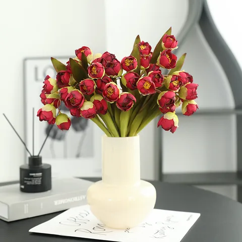 Bouquet di Fiori di Seta Artificiale Mughetto Finti Fiori per Decorazione Interna Casa Matrimonio Festa