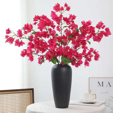 Ramo di Fiori di Bouganville Artificiale Stelo Floreale in Seta Per Decorazione Casa Festa Matrimonio Design Paesaggistico