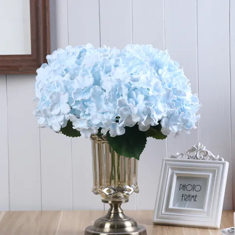 Bouquet di Fiori di Seta di Ortensia Artificiale Fiori Finti per Matrimonio Casa Tavolo Festa Decorazione