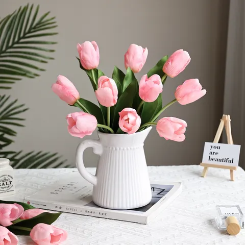 Fiori di Tulipano Artificiali di Alta Qualità Tocco di Seta Tocco Reale Gambo di Fiore di Tulipano per Casa Matrimonio Festa Fotografia Decorazione Arte Floreale