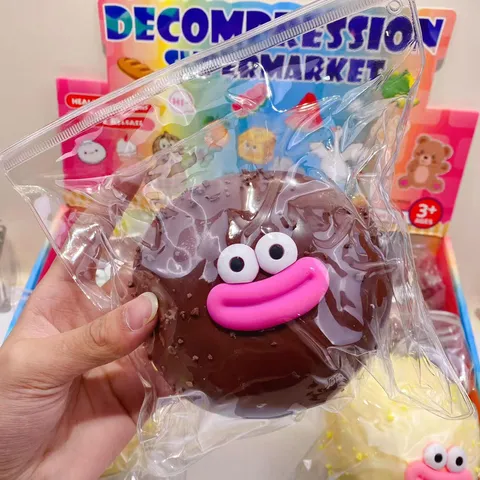 Creative Big Mouth Bag Squishy Toy Soft Stress Relief Decompression Toy Cute Food Simulation Fidget Toy For Kids