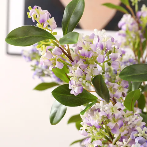 Ramo di Fiori di Osmanto in Seta Artificiale Fiori Finti Con Foglie Decorazione per la Casa Matrimonio Fotografia