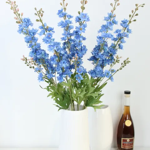 Fiore di Delphinium Artificiale Giacinto in Seta Fiori Finti per Matrimonio Decorazione Casa Composizione Floreale Festa Forniture Fai da Te